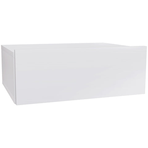 HOMCOM Floating Bedside Table, Wall-Mounted Nightstand with Storage Drawer, Small Side End Table for Bedroom, White