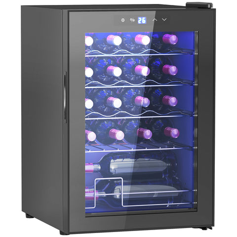 HOMCOM 20 Bottle 5-18\'e2\'84\'83 Countertop Wine Fridge - Black