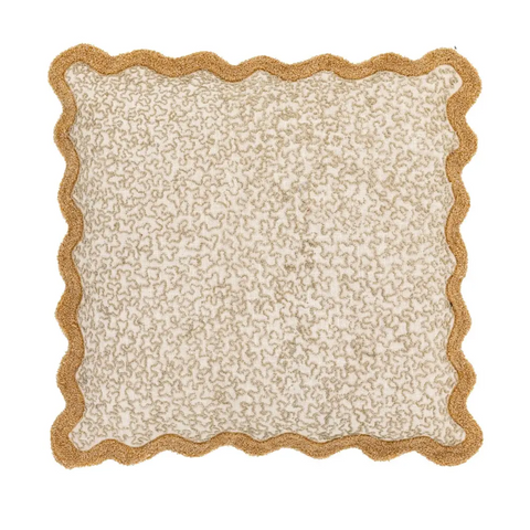 Tabor Embroidered Scatter Cushion - Natural - Cushion