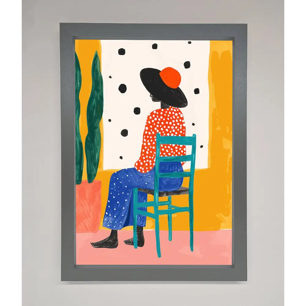 Take A Seat Framed Poster - A3 (29.7 x 42 cm) / Dark Grey - Framed Print