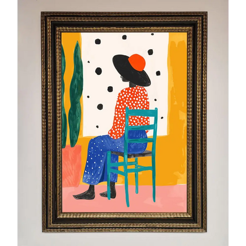 Take A Seat Framed Poster - A3 (29.7 x 42 cm) / Ornate Gold Black - Framed Print