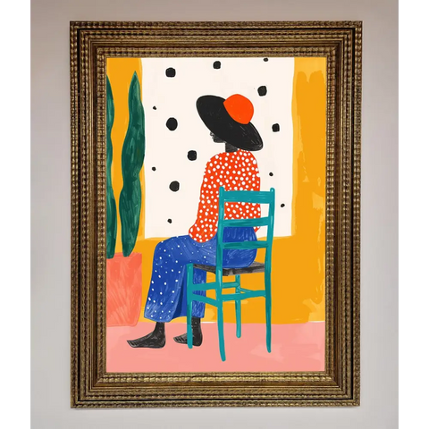 Take A Seat Framed Poster - A3 (29.7 x 42 cm) / Ornate Gold - Framed Print