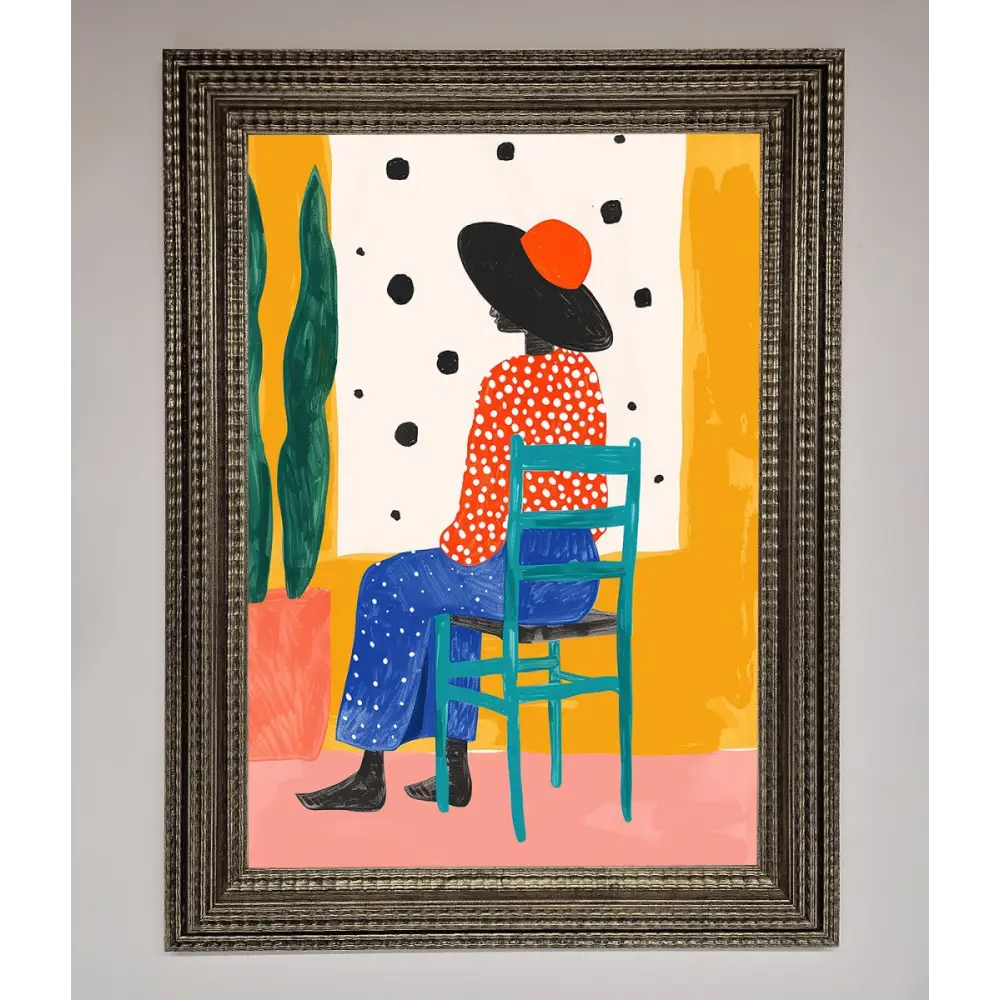 Take A Seat Framed Poster - A3 (29.7 x 42 cm) / Ornate Silver - Framed Print