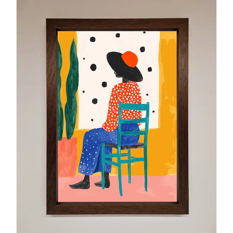 Take A Seat Framed Poster - A3 (29.7 x 42 cm) / Walnut - Framed Print