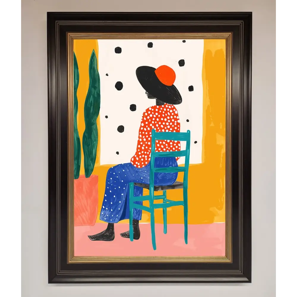 Take A Seat Framed Poster - B0 (100 x 141 cm) / Black Gold - Framed Print