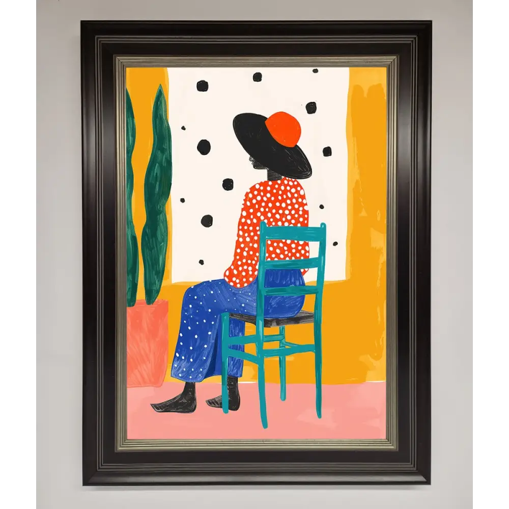 Take A Seat Framed Poster - B0 (100 x 141 cm) / Black Silver - Framed Print