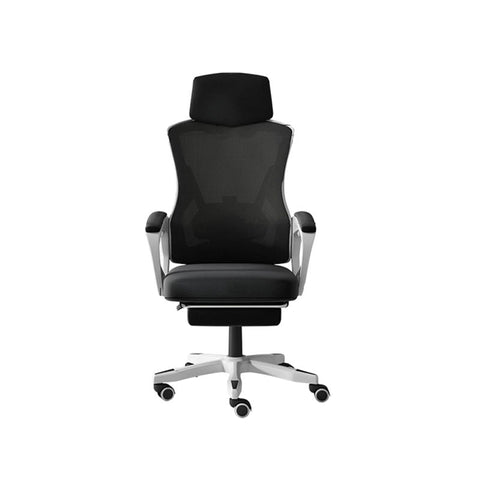 Black mesh tayona office chair with silver metallic frame and casters perfect for any office setup