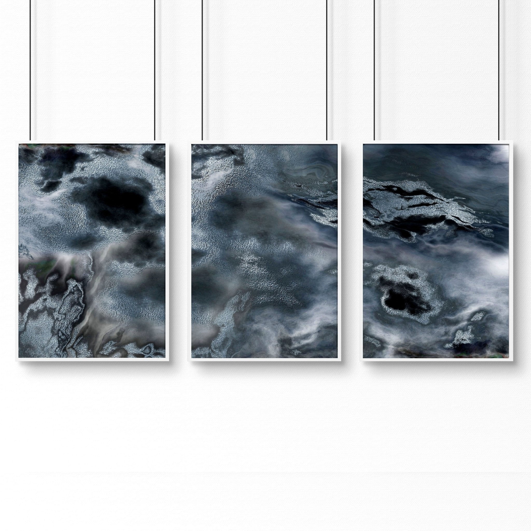 Teal Coloured Wall Art | set of 3 framed wall art prints