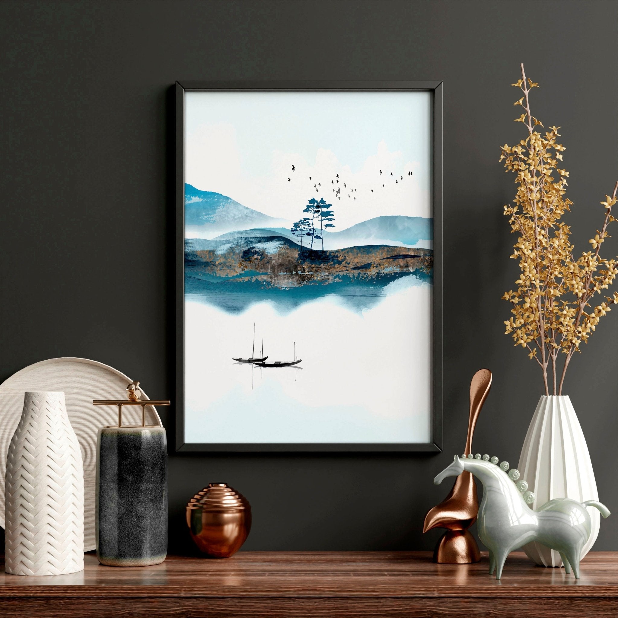 Wall art in sets of 3 for living room decor