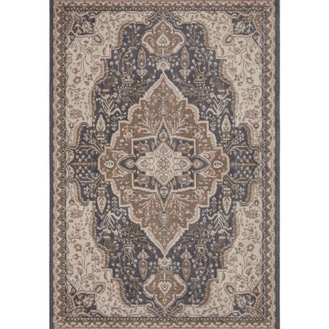 Terrain Designer Shortpile Rug – Medallion Design - 80X120 cm / Blue - Rugs