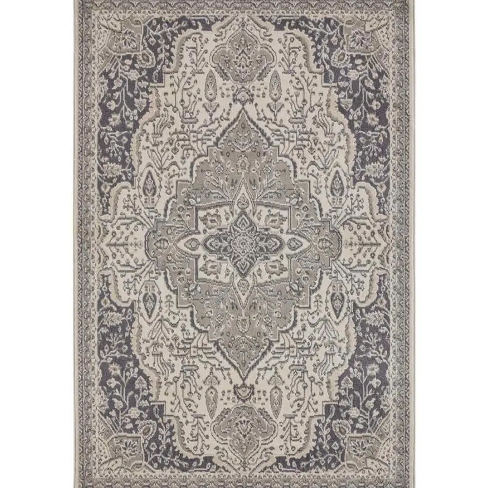 Terrain Designer Shortpile Rug – Medallion Design - 80X120 cm / Cream - Rugs