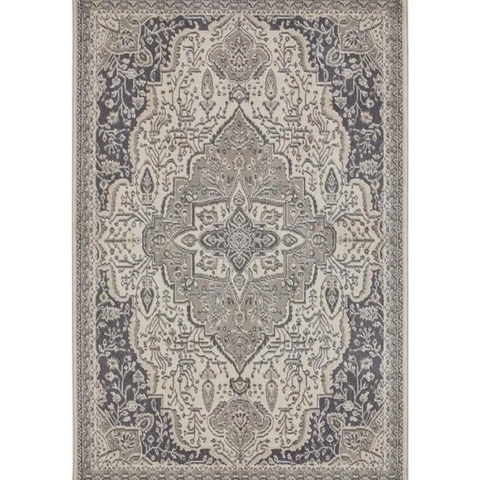 Terrain Designer Shortpile Rug – Medallion Design - 80X120 cm / Cream - Rugs