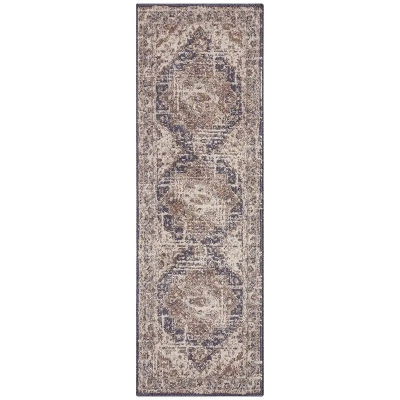 Terrain Designer Shortpile Rug – Medallion Design - 80X200 cm / Blue - Rugs