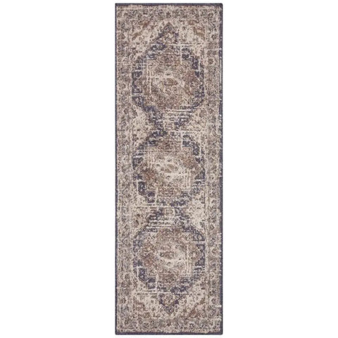 Terrain Designer Shortpile Rug – Medallion Design - 80X200 cm / Blue - Rugs