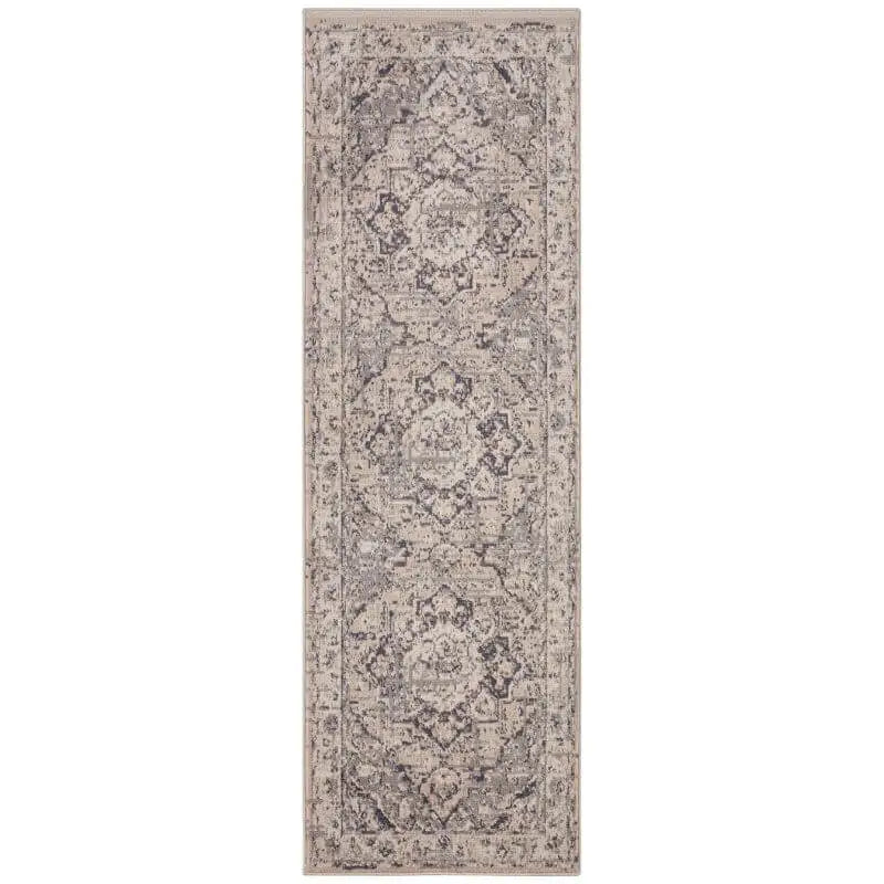 Terrain Designer Shortpile Rug – Medallion Design - 80X200 cm / Grey - Rugs