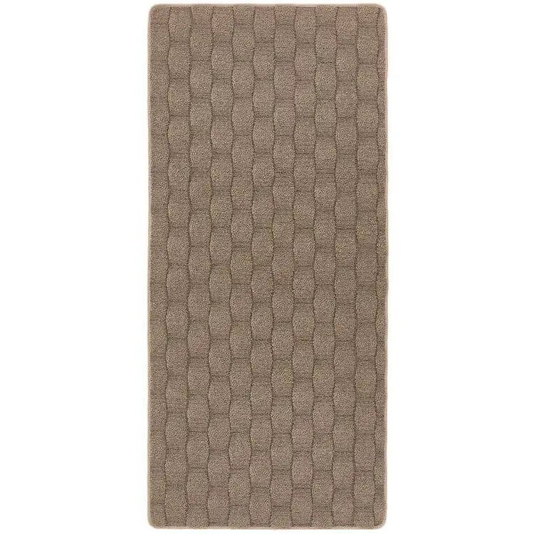 Textured Washable Mat and Runner - 67X150 cm / Brown - Rugs