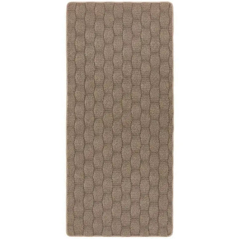 Textured Washable Mat and Runner - 67X150 cm / Brown - Rugs