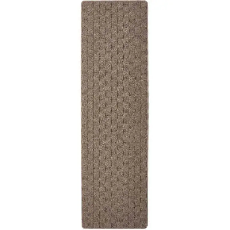 Textured Washable Mat and Runner - 67X230 cm / Brown - Rugs