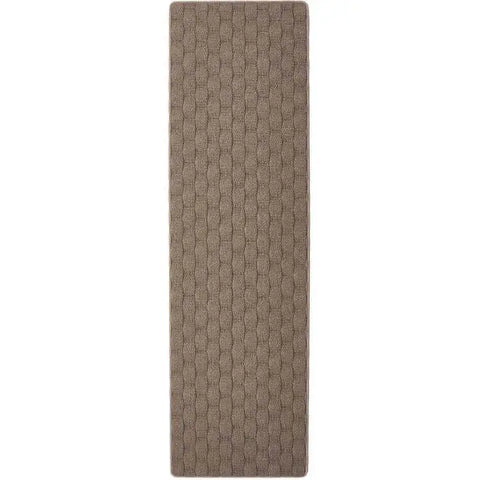 Textured Washable Mat and Runner - 67X230 cm / Brown - Rugs