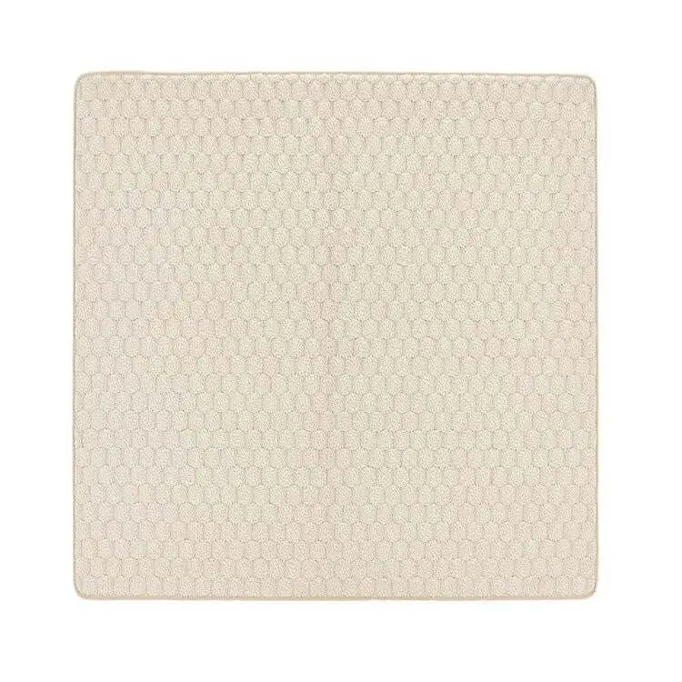 Textured Washable Mat and Runner Dots Design - 80X120 cm / Ivory - Rugs