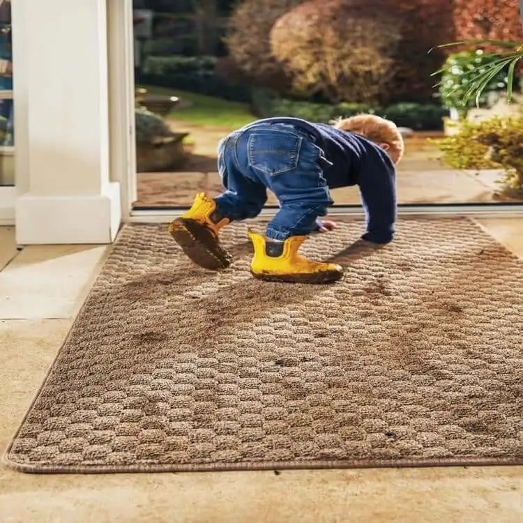 Textured Washable Mat and Runner Dots Design - Rugs