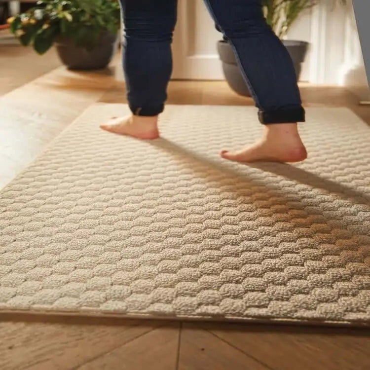 Textured Washable Mat and Runner Dots Design - Rugs