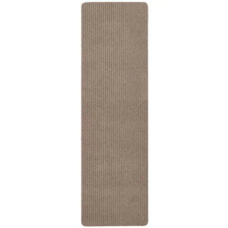 Textured Washable Mat and Runner Plain - 67X230 cm / Brown - Rugs