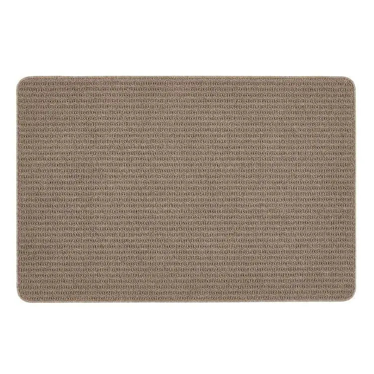 Textured Washable Mat and Runner Plain - 80X120 cm / Brown - Rugs