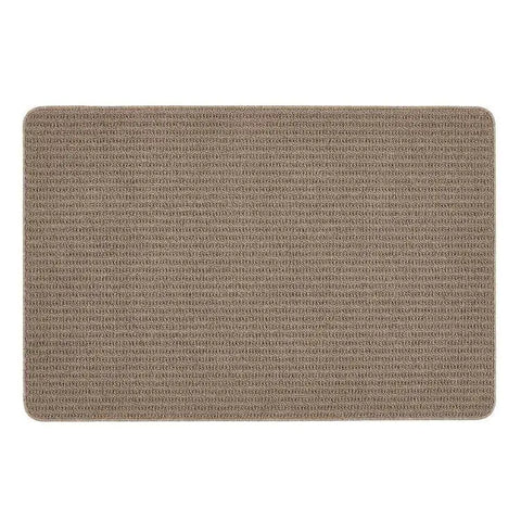 Textured Washable Mat and Runner Plain - 80X120 cm / Brown - Rugs