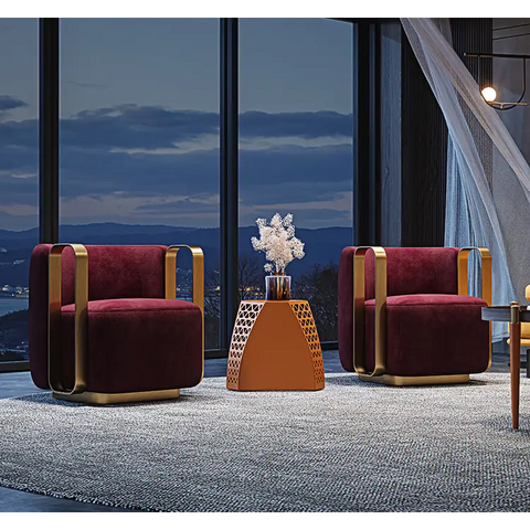 Thaddea Vintage Armchair Red