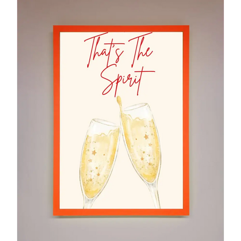 Thats The Spirit Framed Wall Art - A3 (29.7 x 42 cm) / Neon Orange - Framed Print