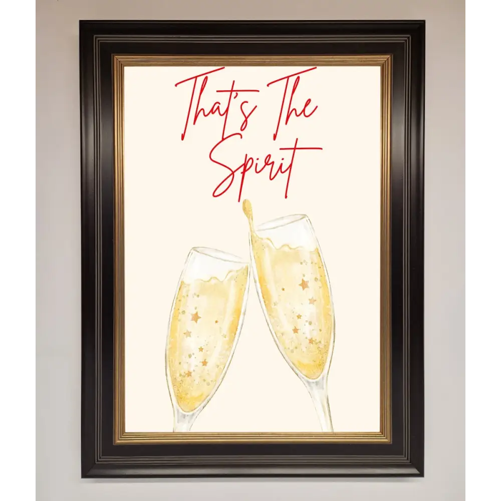 Thats The Spirit Framed Wall Art - B0 (100 x 141 cm) / Black Gold - Framed Print