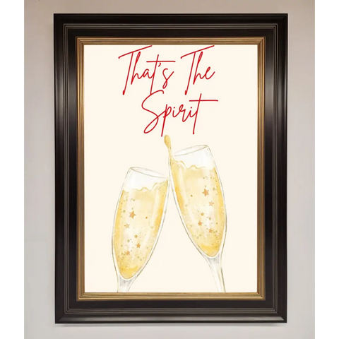 Thats The Spirit Framed Wall Art - B0 (100 x 141 cm) / Black Gold - Framed Print