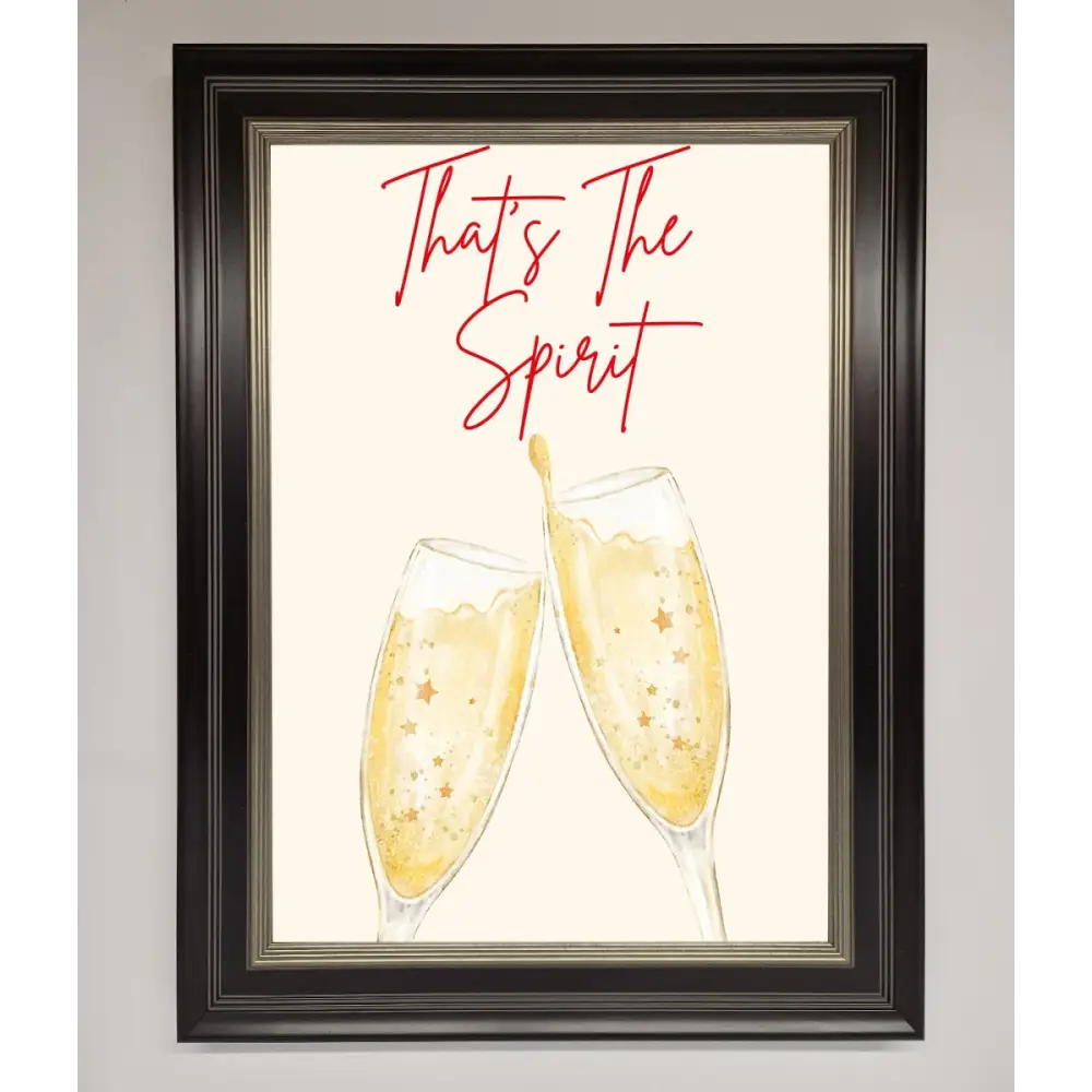 Thats The Spirit Framed Wall Art - B0 (100 x 141 cm) / Black Silver - Framed Print