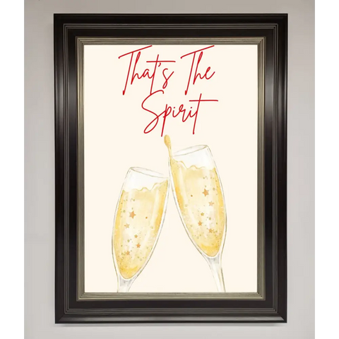 Thats The Spirit Framed Wall Art - B0 (100 x 141 cm) / Black Silver - Framed Print