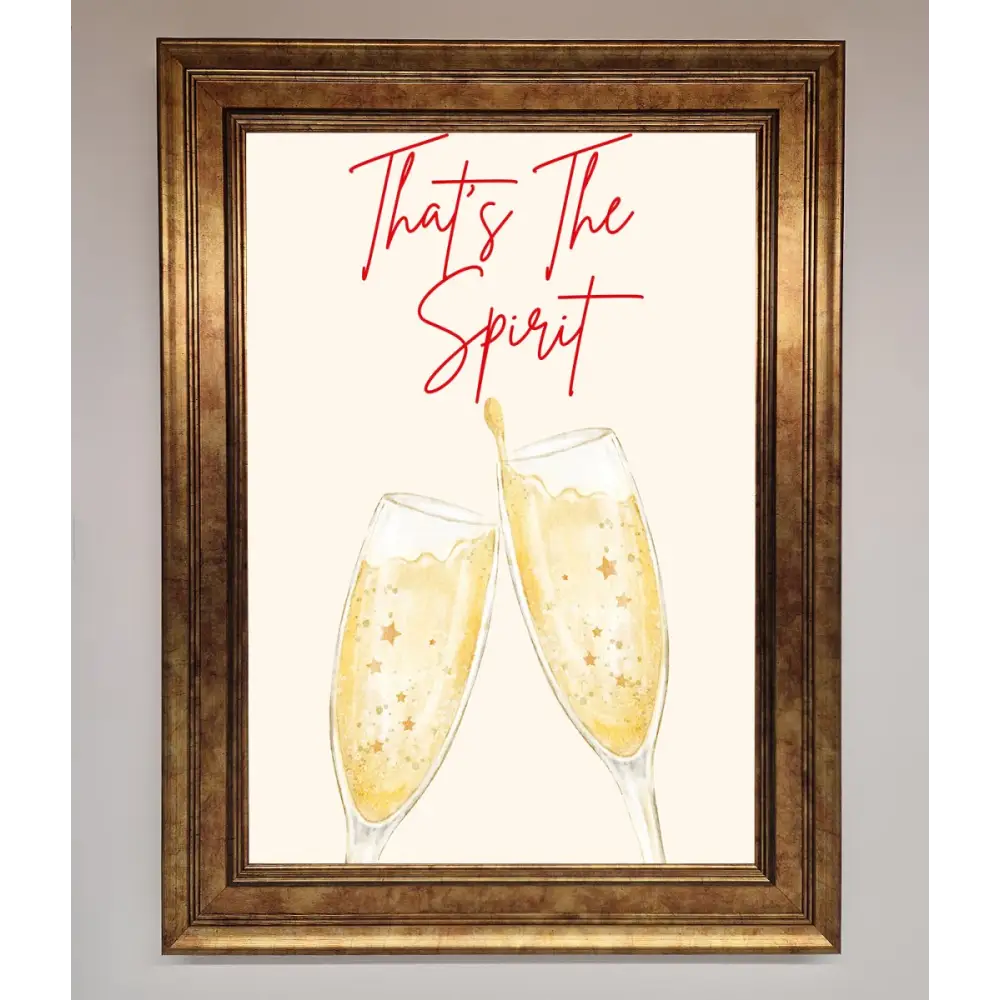 Thats The Spirit Framed Wall Art - B0 (100 x 141 cm) / Bronze - Framed Print