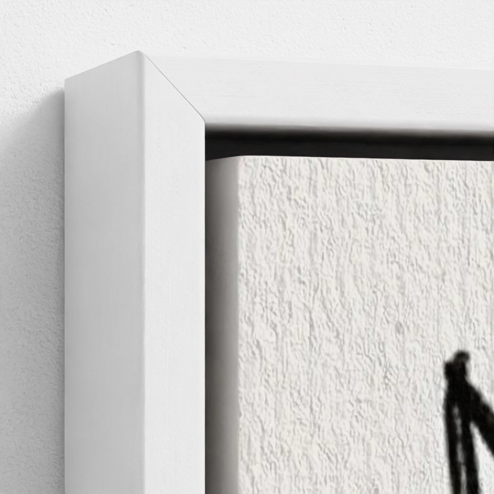 White rectangular picture frame with minimalist design for the alphonso dynasty framed print or framed canvas