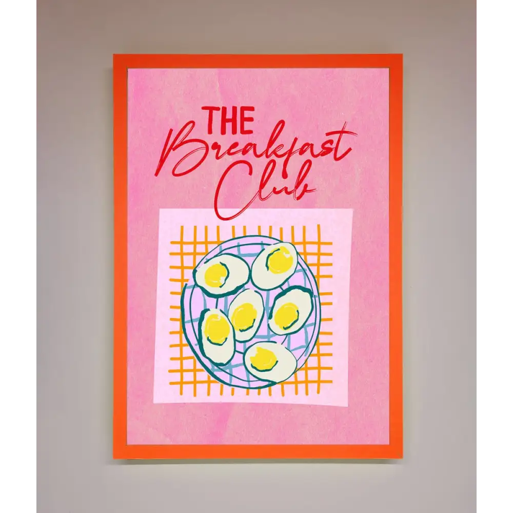 The Breakfast Club Framed Wall Art - A3 (29.7 x 42 cm) / Neon Orange - Framed Print