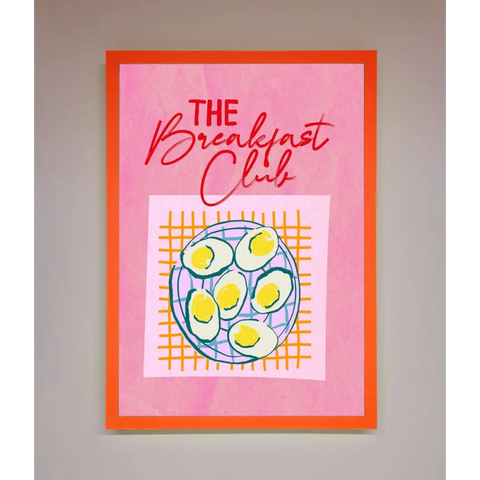 The Breakfast Club Framed Wall Art - A3 (29.7 x 42 cm) / Neon Orange - Framed Print