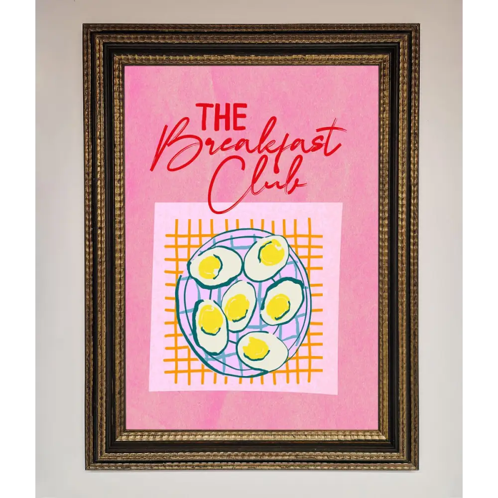 The Breakfast Club Framed Wall Art - A3 (29.7 x 42 cm) / Ornate Gold Black - Framed Print