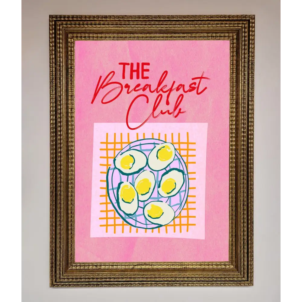 The Breakfast Club Framed Wall Art - A3 (29.7 x 42 cm) / Ornate Gold - Framed Print