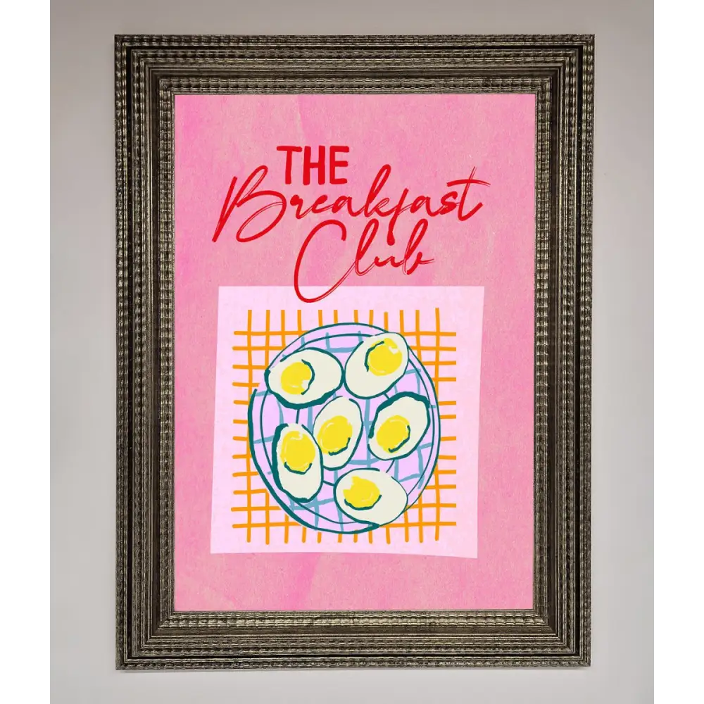 The Breakfast Club Framed Wall Art - A3 (29.7 x 42 cm) / Ornate Silver - Framed Print