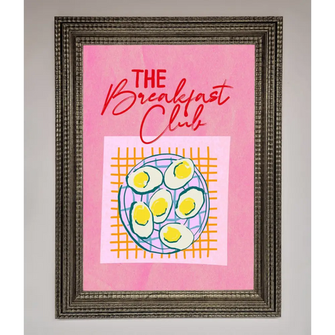 The Breakfast Club Framed Wall Art - A3 (29.7 x 42 cm) / Ornate Silver - Framed Print