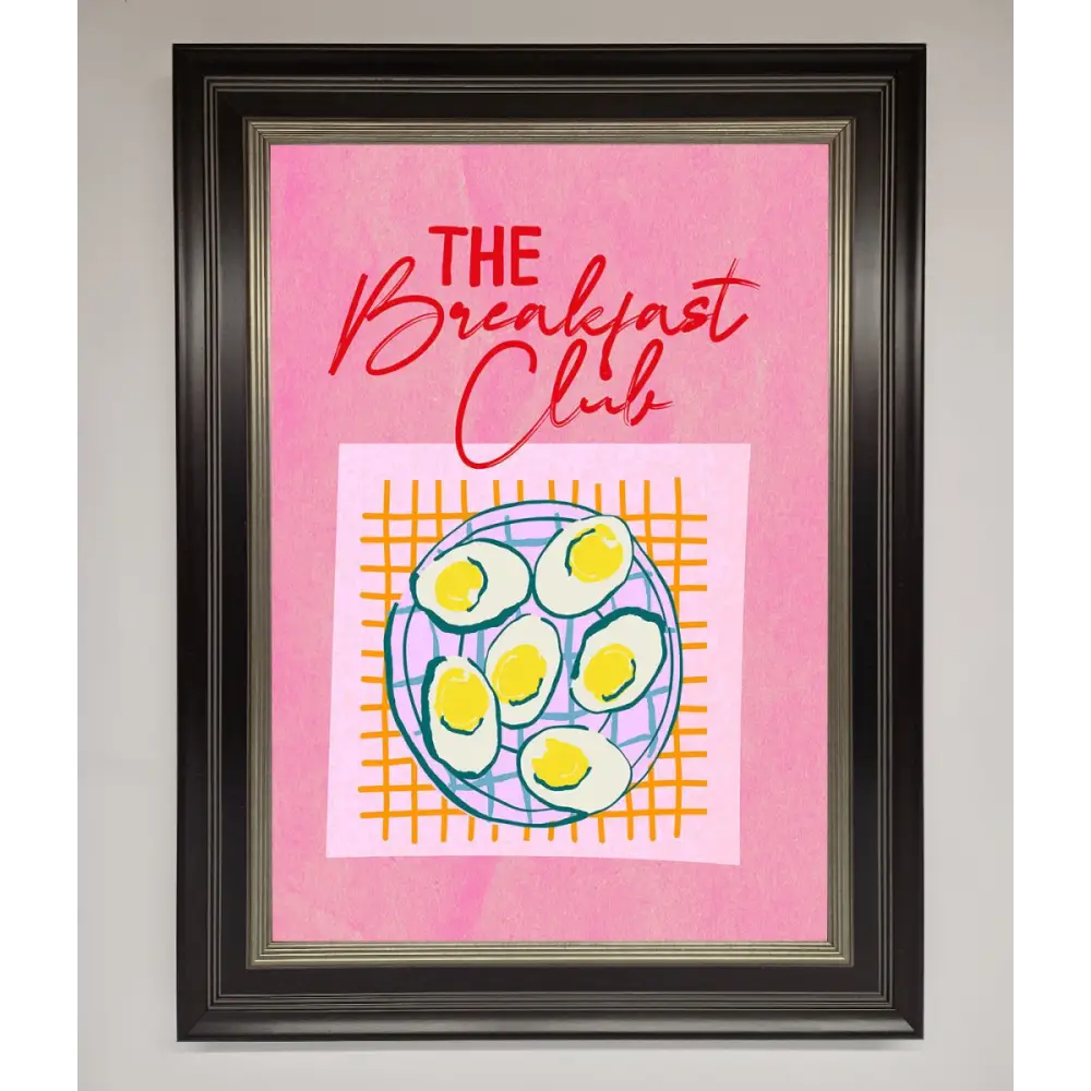 The Breakfast Club Framed Wall Art - B0 (100 x 141 cm) / Black Silver - Framed Print