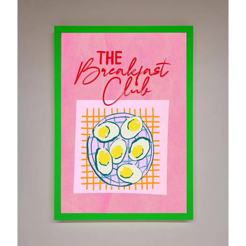 The Breakfast Club Framed Wall Art - B0 (100 x 141 cm) / Neon Dark Green - Framed Print