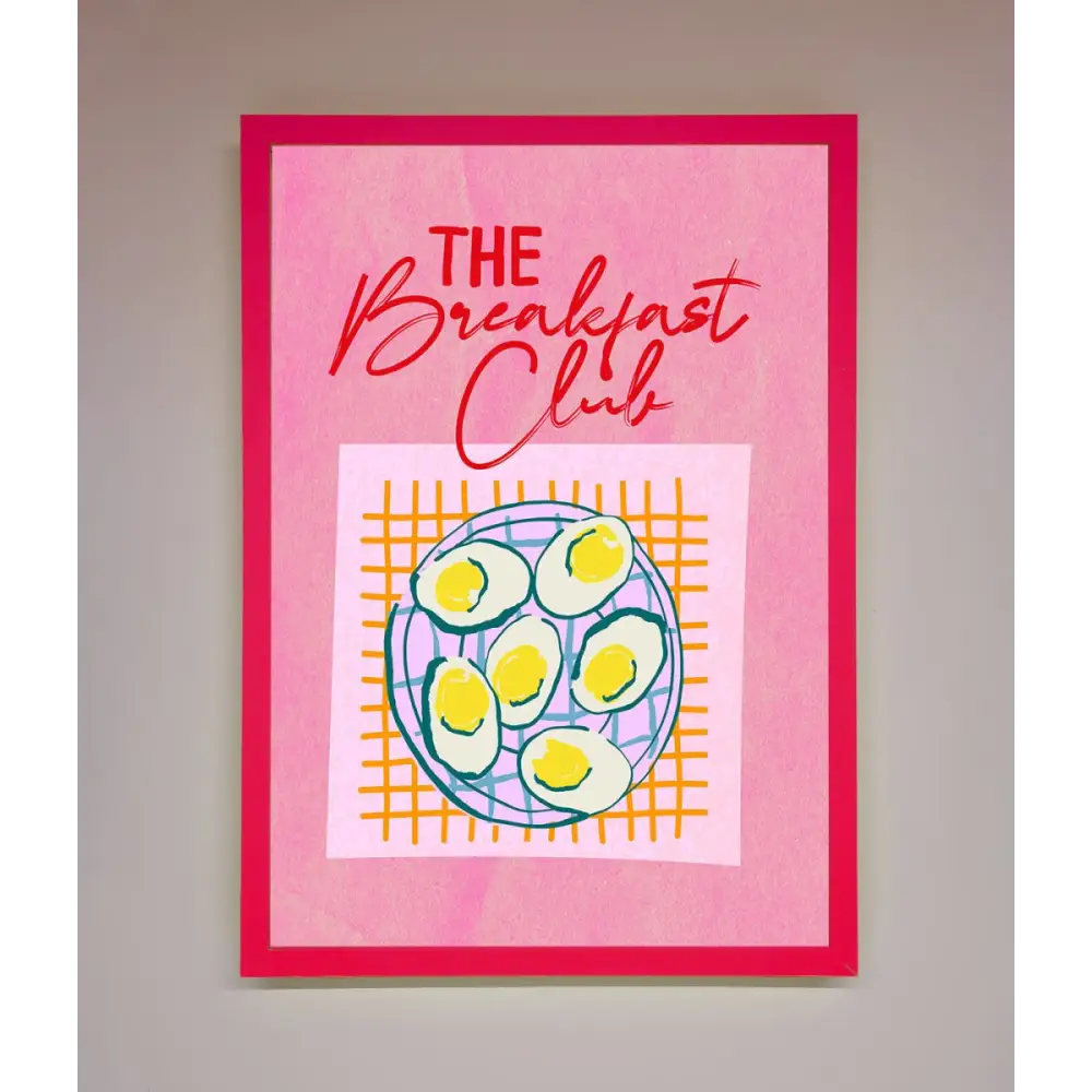 The Breakfast Club Framed Wall Art - B0 (100 x 141 cm) / Neon Pink - Framed Print