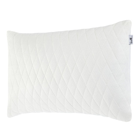White quilted pillowcase with diamond pattern for the prestige adjustable bamboo pillow made of soft fabric