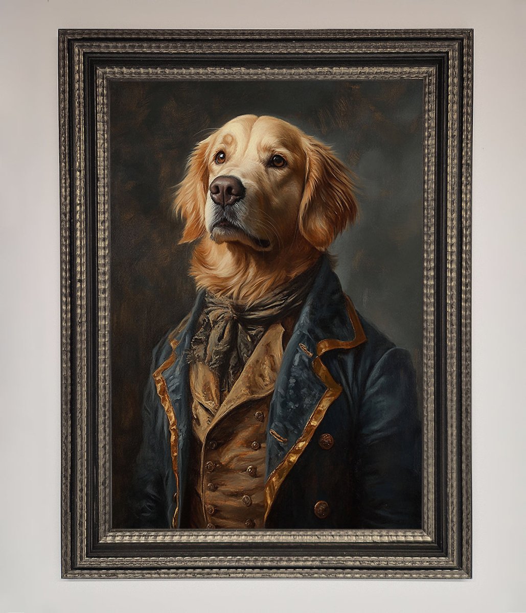 The Renaissance Golden Retiever Framed Wall Art