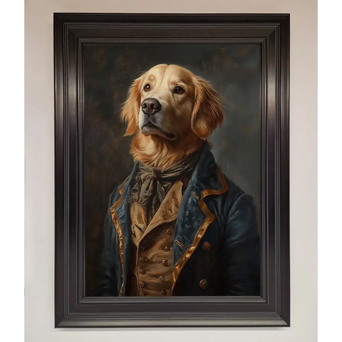 The Renaissance Golden Retiever Framed Wall Art - A3 (29.7 x 42 cm) / Matt Black - Framed Print