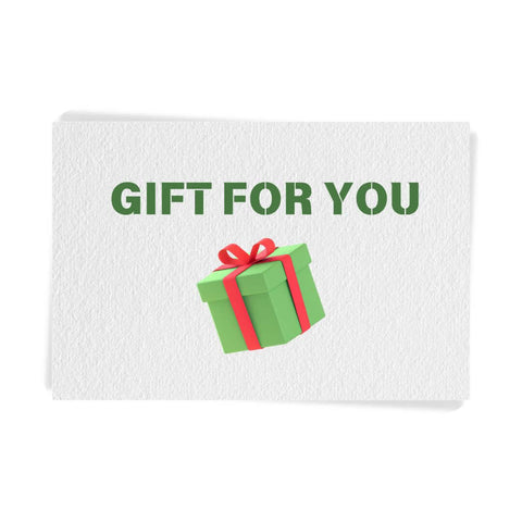 Green gift box with red ribbon and bow for the rugs gift card digital gift card option
